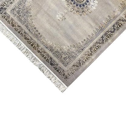 Maschinengewebter Woven-Teppich Polypropylen stilvoll Beige Dunkelblau Flur