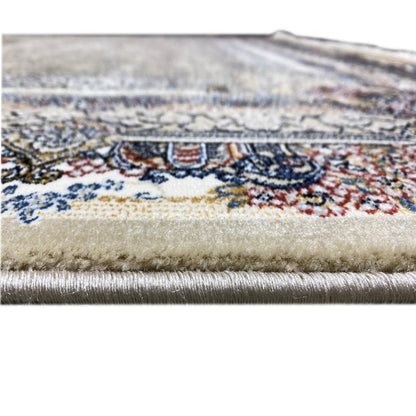 Teppich mit zentralem Medaillon Muster 160x230 pflegeleichter Kurzflor Stuttgart