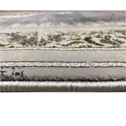 Klassischer grauer Teppich 160x230 cm hitzebehandeltes Polypropylen