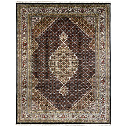 Fein geknüpfter Indo Tabriz Teppich mit orientalischer Ornamentik