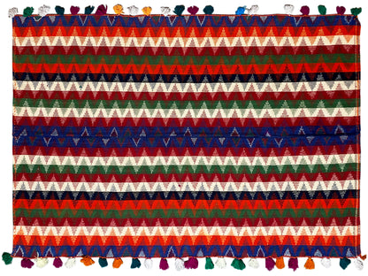 Stil Ethno Teppich Traditionell Quasten Unikat