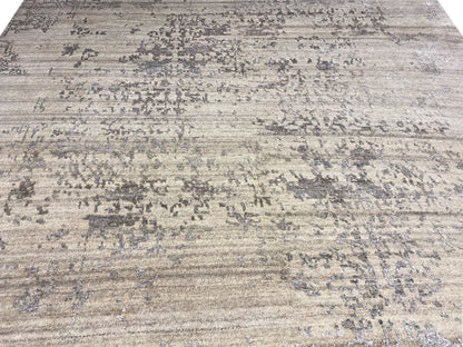 Hochwertiger handgefertigter Wollmisch Teppich mit abstraktem Design