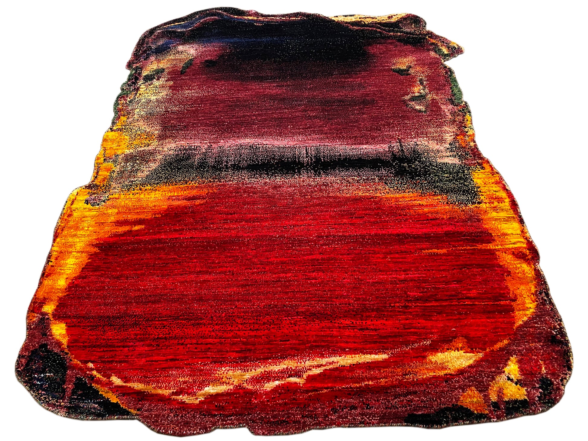 Abstrakter Wohnzimmerteppich 238x170 cm in kräftigen Farben