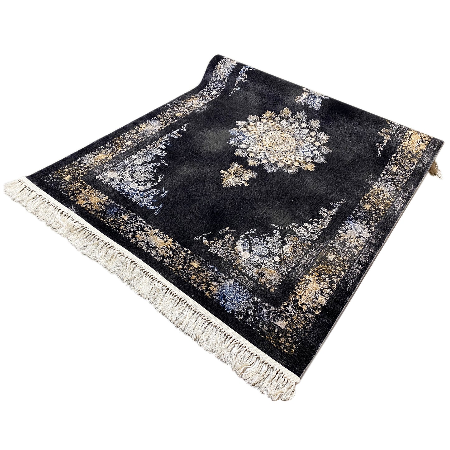 Wohnzimmerteppich 160x230 Krakau Design Grau, sehr strapazierfähig.	