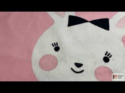 Round children’s rabbit rug, 120 cm