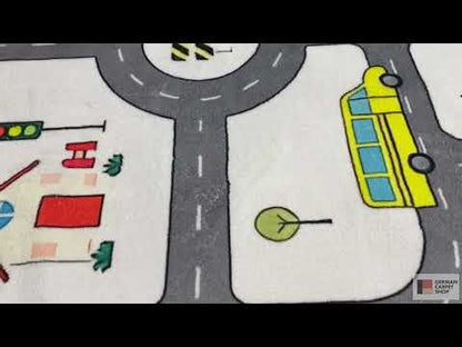 Children’s rug “Road”, gray, 160x230 cm