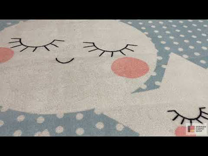 Children's Rug "Star World", blue, 140x200 cm