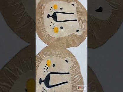 Children’s rug “Lion”, beige, 90x160 cm