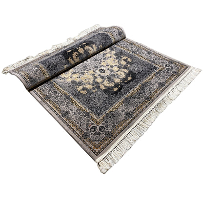 Wohnzimmer Teppich maschinell gewebt, Orient Design Dunkelgrau, Manchester.