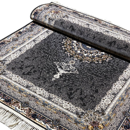 Teppich Gewebt Klassik Stil Schwarz 160x230 cm.