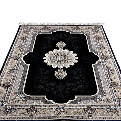 Orientalischer Teppich mit goldenen Akzenten im traditionellen Design