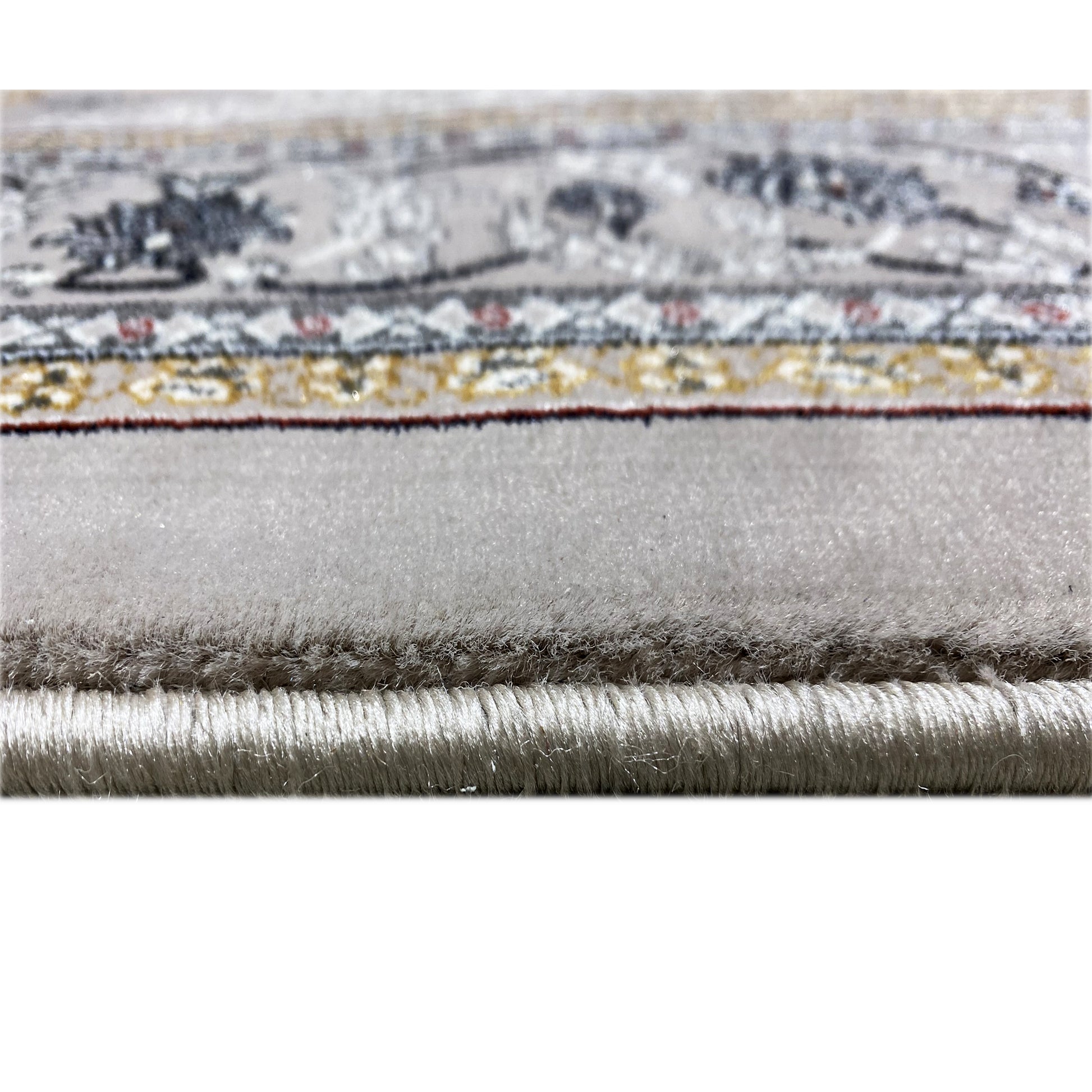 Hochwertiger Teppich Polypropylen klassisch Beige Wohnbereich.