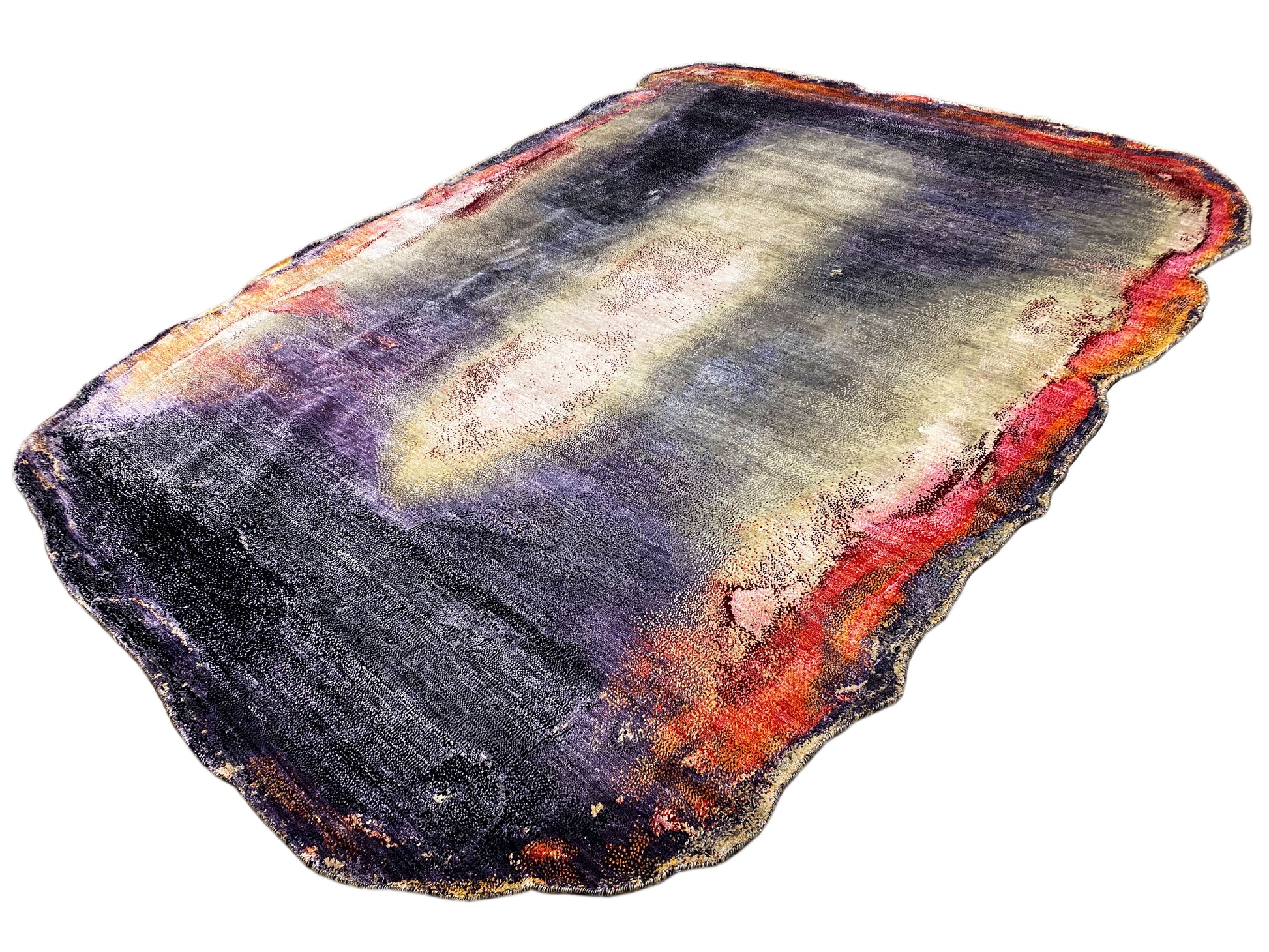 Luxuriöser Designer Teppich mit künstlerischem Farbverlauf
