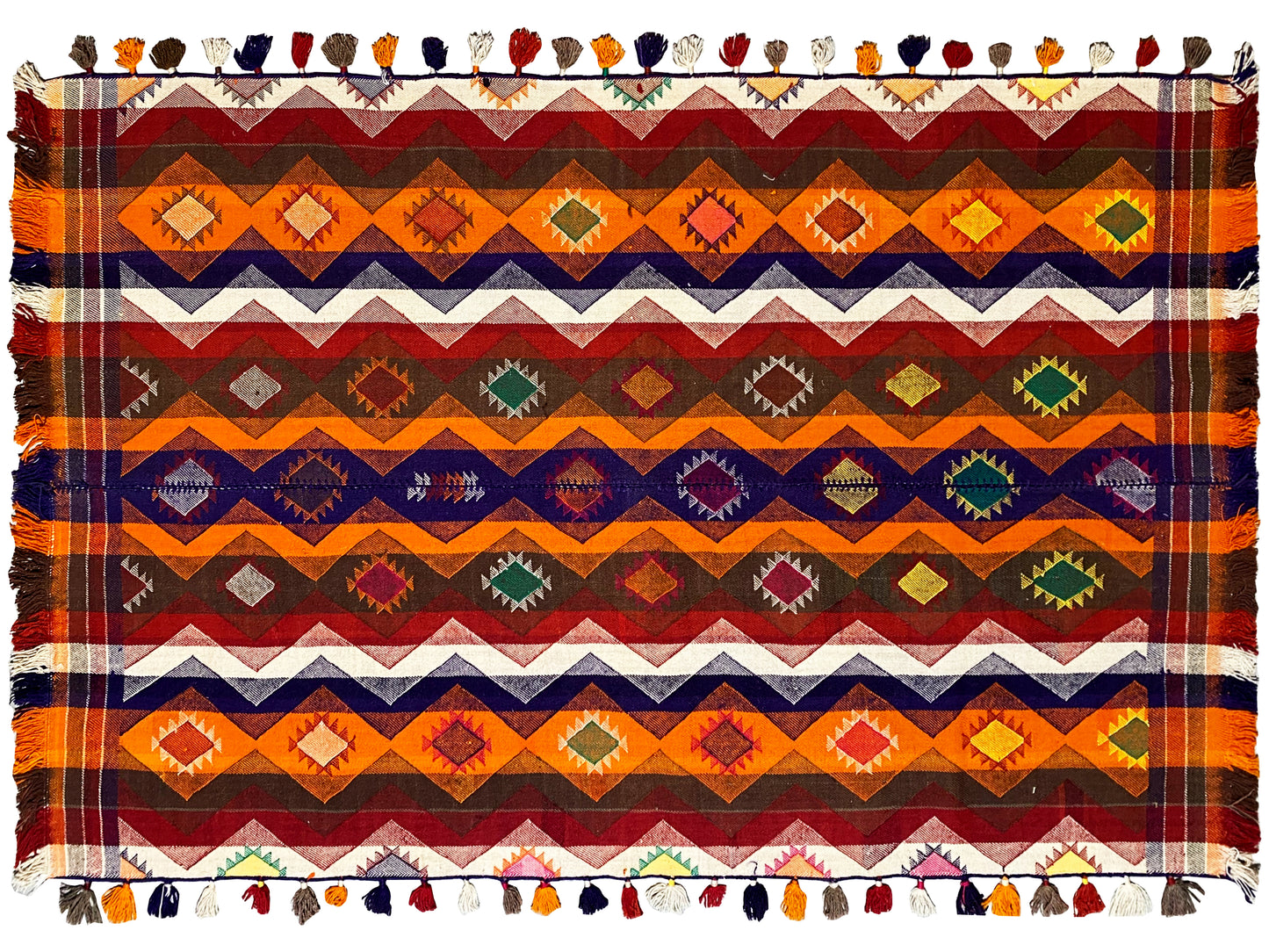 Esszimmer Teppich Geometrisches Muster Wolle