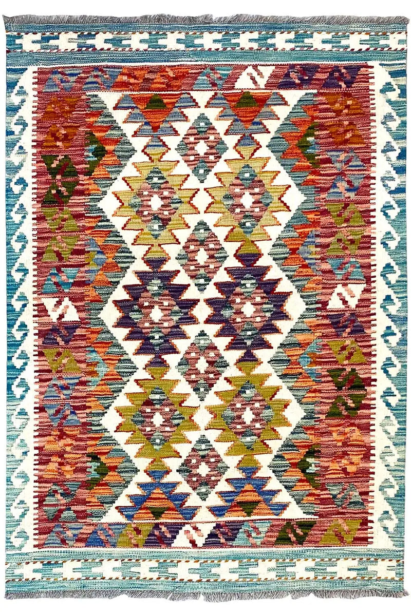 Kelim Afghan - (142x98cm) - German Carpet Shop