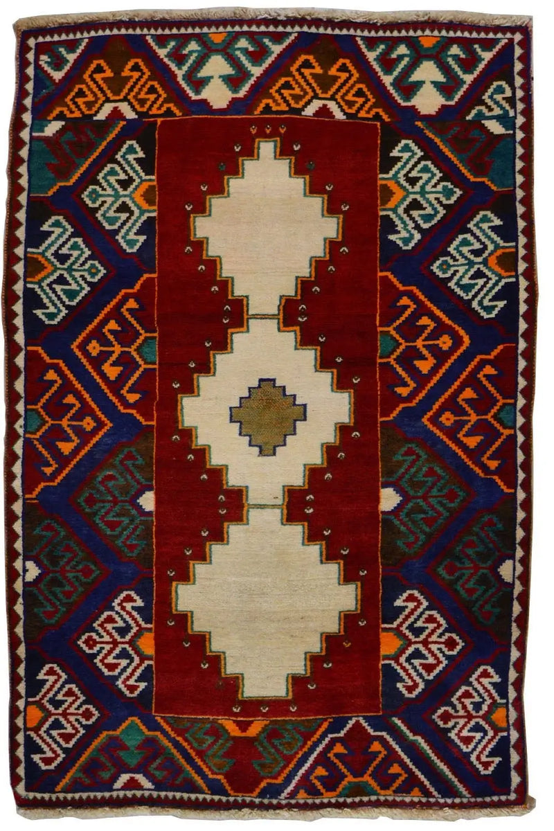 Löwen Gabbeh Teppich  -  3498955814 (179x106cm) - German Carpet Shop