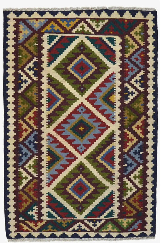  Kilim Qashqai - Multicolor 9500604 159x105 - Premium Kelim from German Carpet Shop - Just €135! Shop now at German Carpet Shop