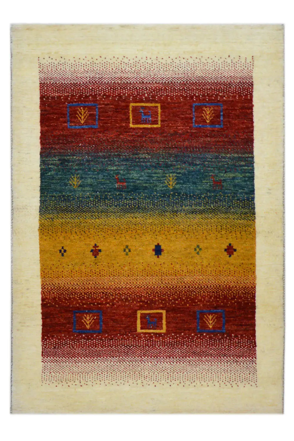  Gabbeh - (121x83 cm) - Premium Gabbeh from German Carpet Shop - Just €625! Shop now at German Carpet Shop