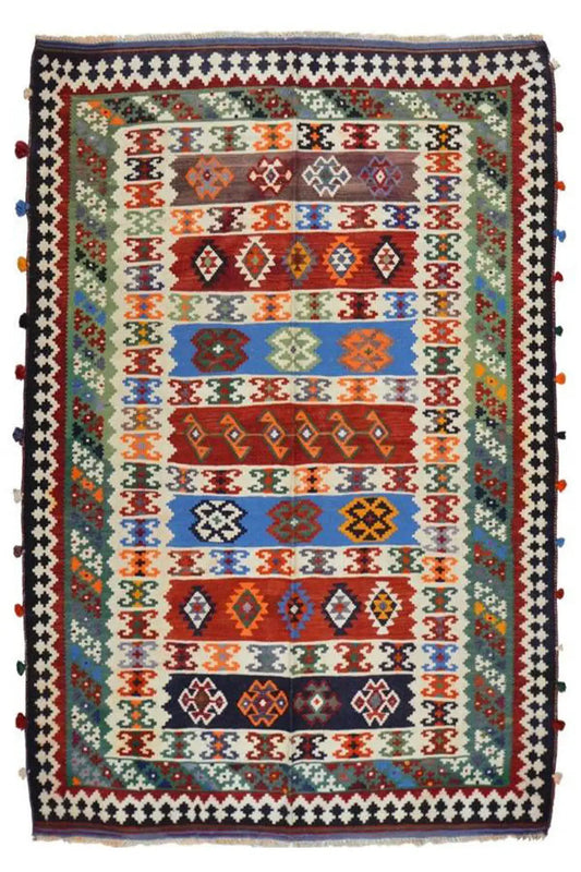 Kelim Qashqai - Multicolor (240x157 cm) - German Carpet Shop