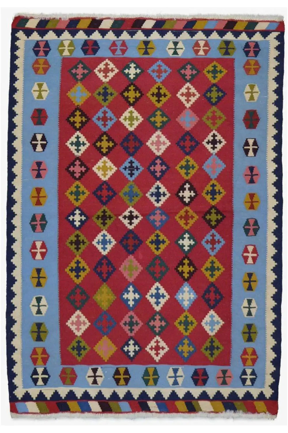  Kilim Qashqai - Multicolor 19PL 152x107cm - Premium Kelim from German Carpet Shop - Just €135! Shop now at German Carpet Shop