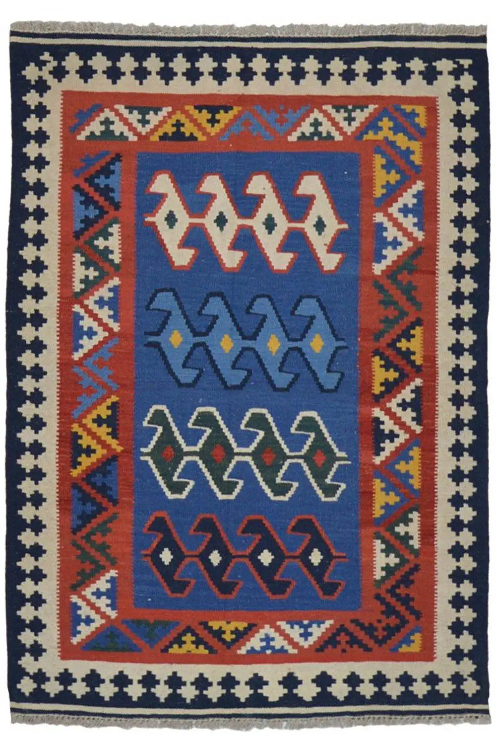 Kilim Qashqai - Multicolor 802423 156x108 cm - German Carpet Shop