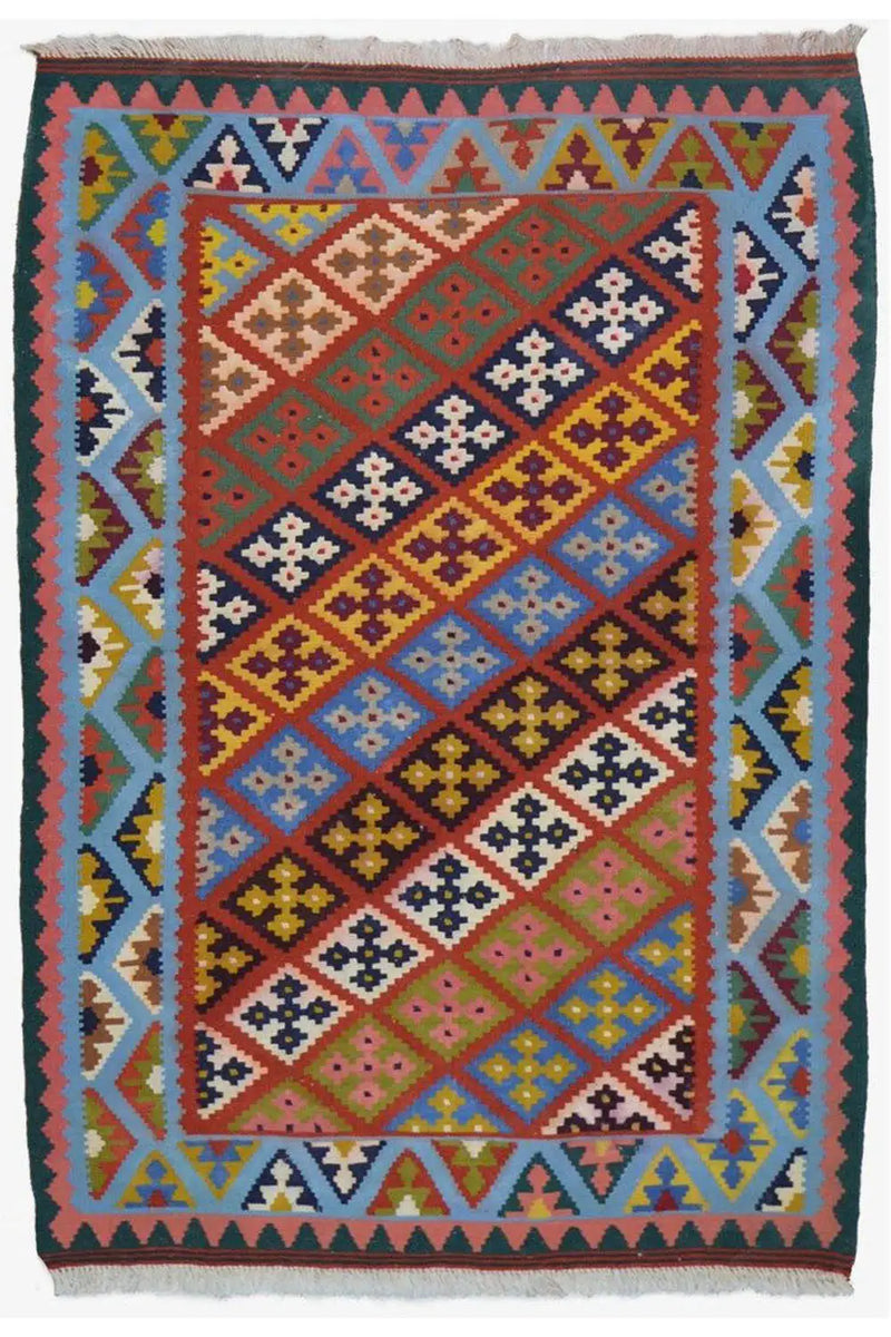 Kilim Qashqai - Multicolor 9PL 151x106cm - German Carpet Shop