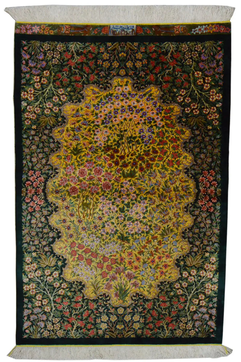 Ghom Seide Teppich - 900846 (123x79cm) - German Carpet Shop
