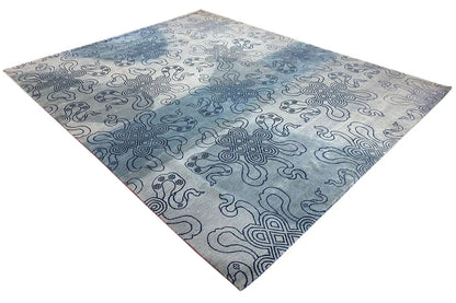  Designer-Teppich - Bo Hamsa (315x252cm) | Blue - Premium Teppich from German Carpet Shop - Just €3750! Shop now at German Carpet Shop