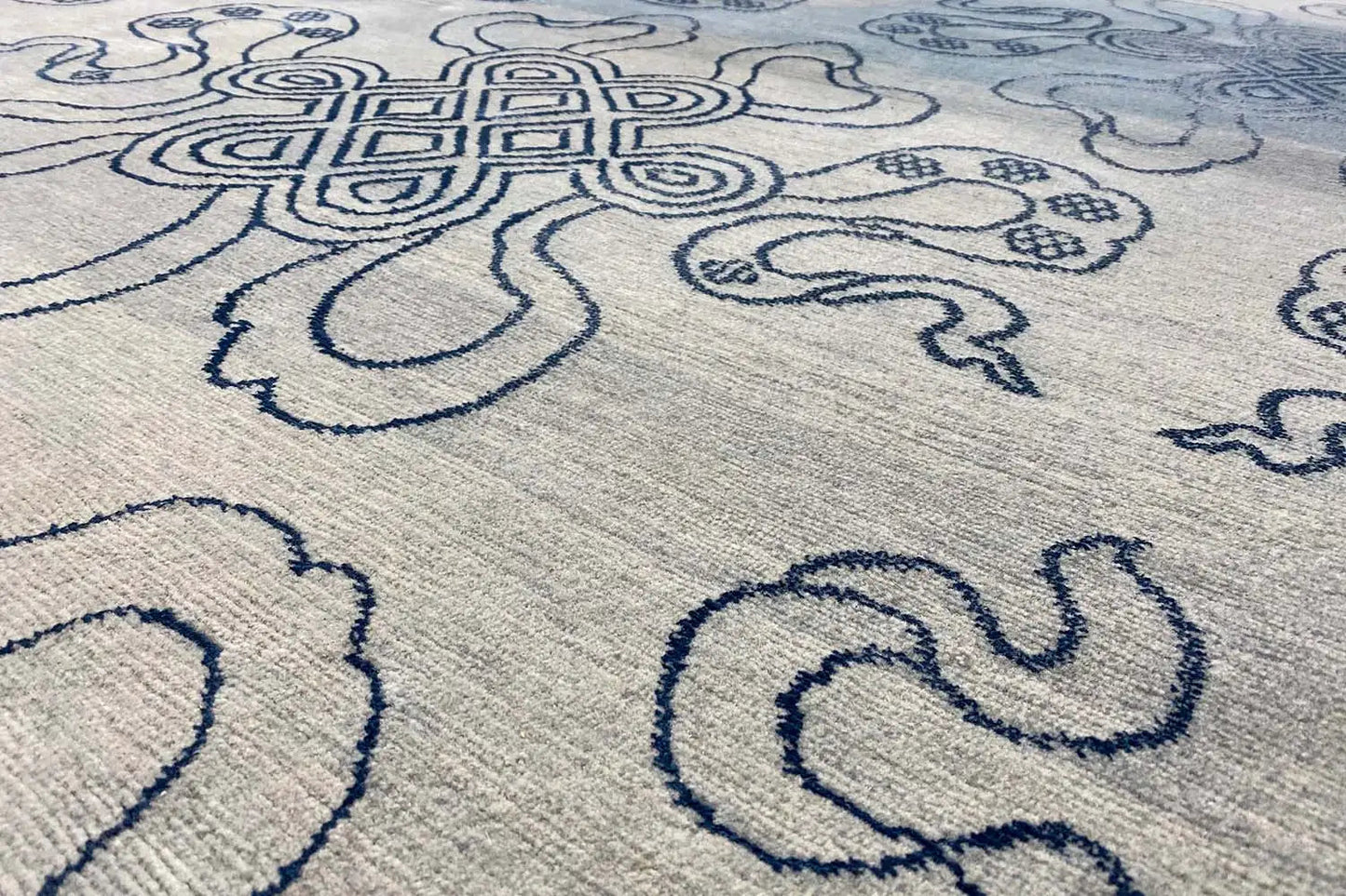 Designer-Teppich - Bo Hamsa (315x252cm) | Blue - German Carpet Shop