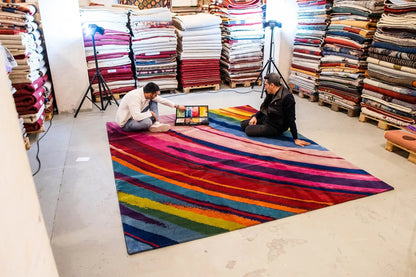 Designer Rug by Pascal Walter - Curve (305x253 cm) - German Carpet Shop