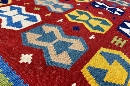  Kilim Qashqai  - 802406 (198x158 cm) - Premium Kelim from German Carpet Shop - Just €289! Shop now at German Carpet Shop
