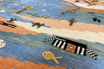  Kilim Qashqai  - 605618 (198x157 cm) - Premium Kelim from German Carpet Shop - Just €449! Shop now at German Carpet Shop