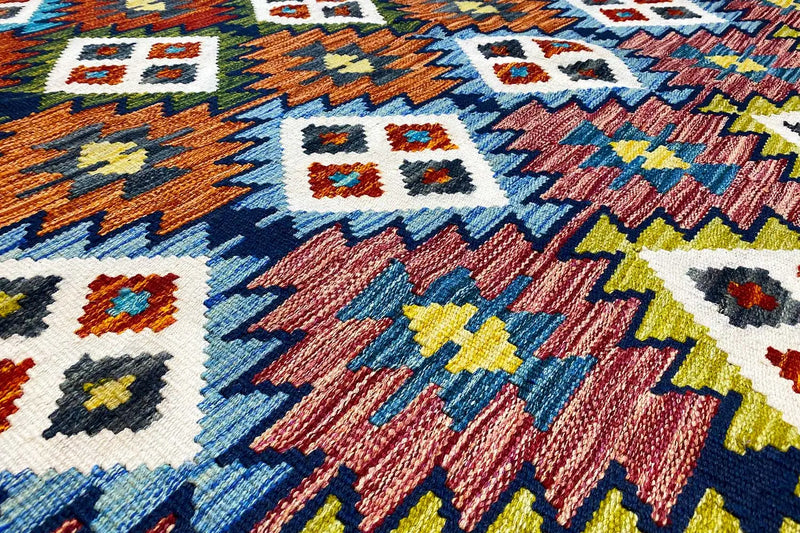 Kelim Afghan - (199x154cm) - German Carpet Shop