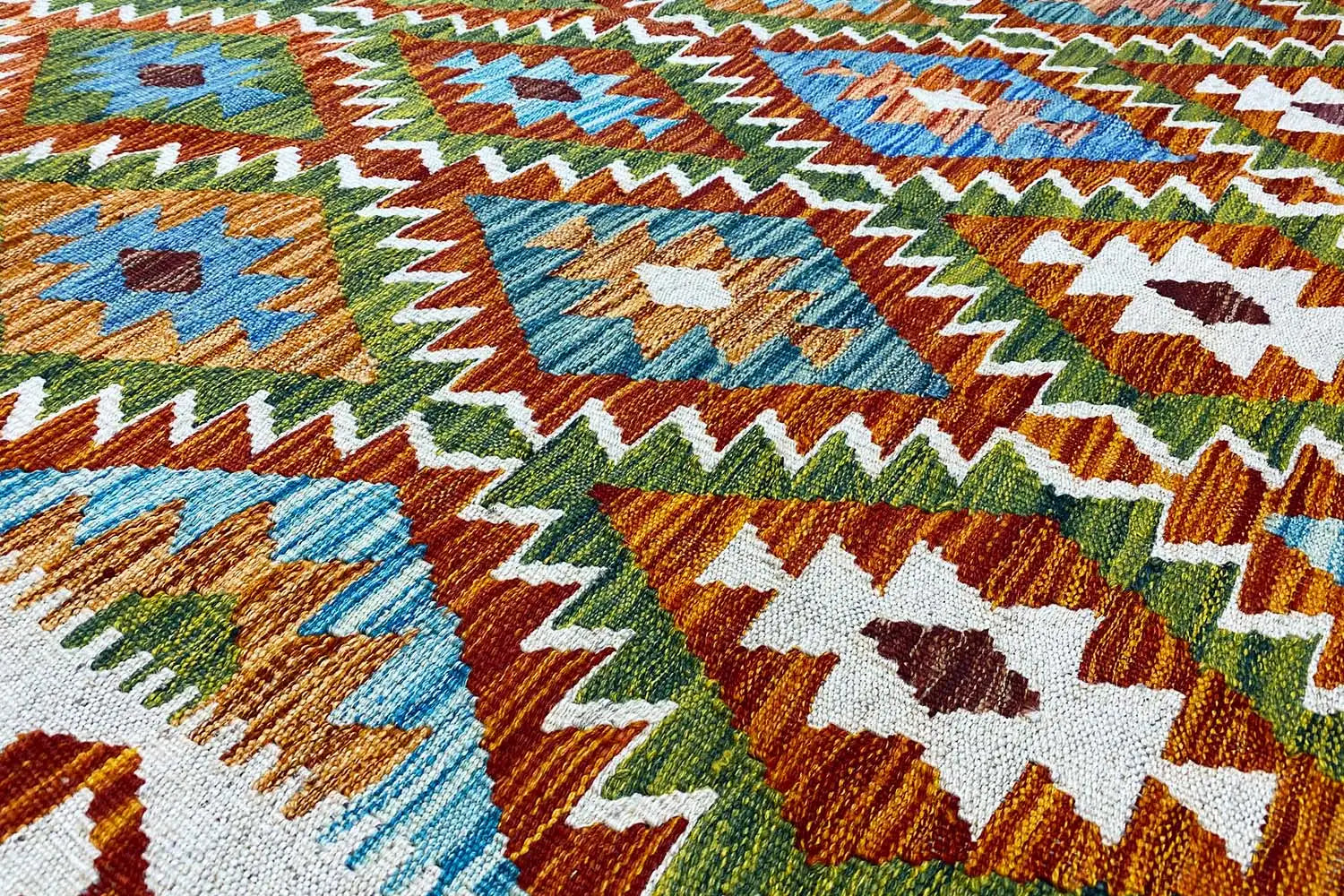 Kelim Afghan - (209x148cm) - German Carpet Shop