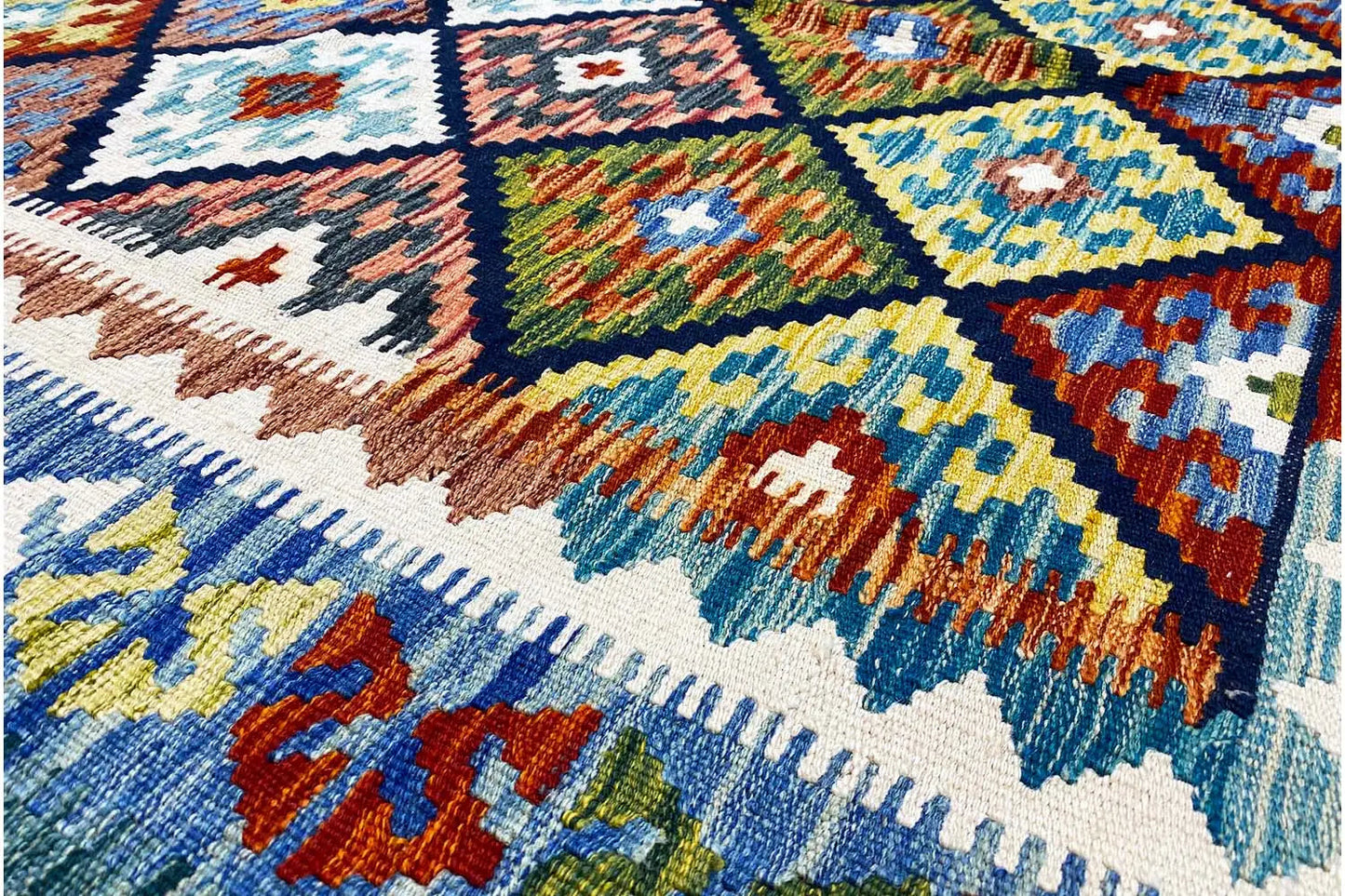 Kelim Afghan - (196x152cm) - German Carpet Shop