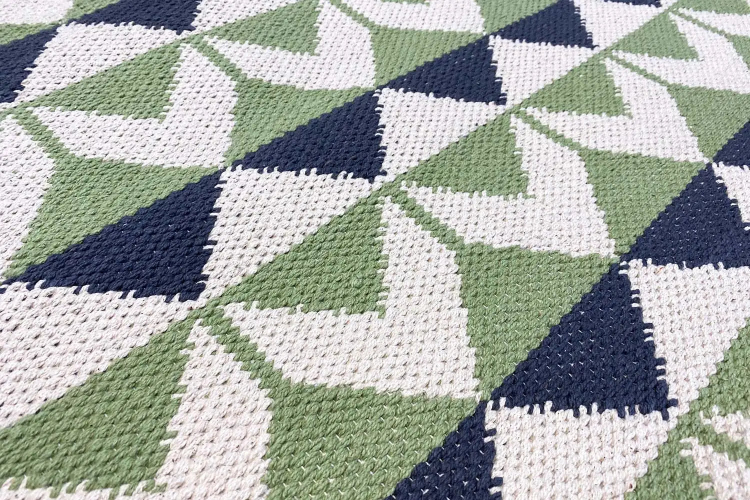 Moderne Kelim - Samak 05 Green - German Carpet Shop