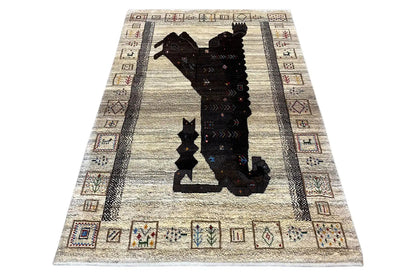 Löwen Gabbeh (154x108 cm) - German Carpet Shop