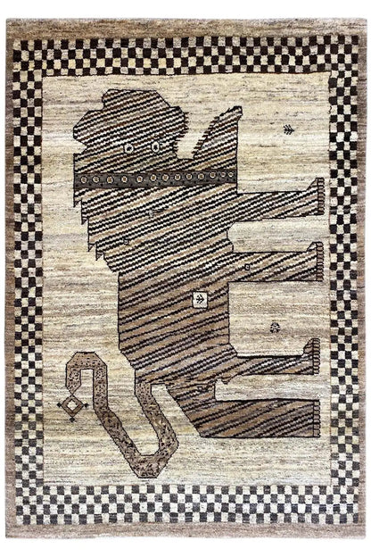 Löwen Gabbeh (179x122 cm) - German Carpet Shop