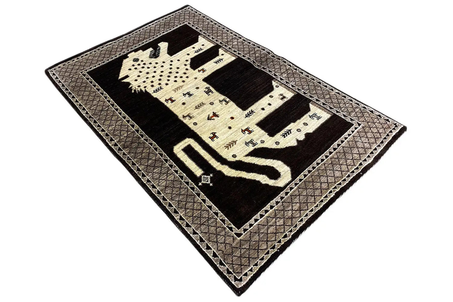 Löwen Gabbeh (163x104cm) - German Carpet Shop