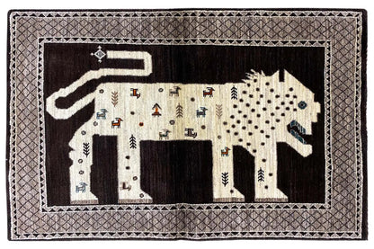 Löwen Gabbeh (163x104cm) - German Carpet Shop