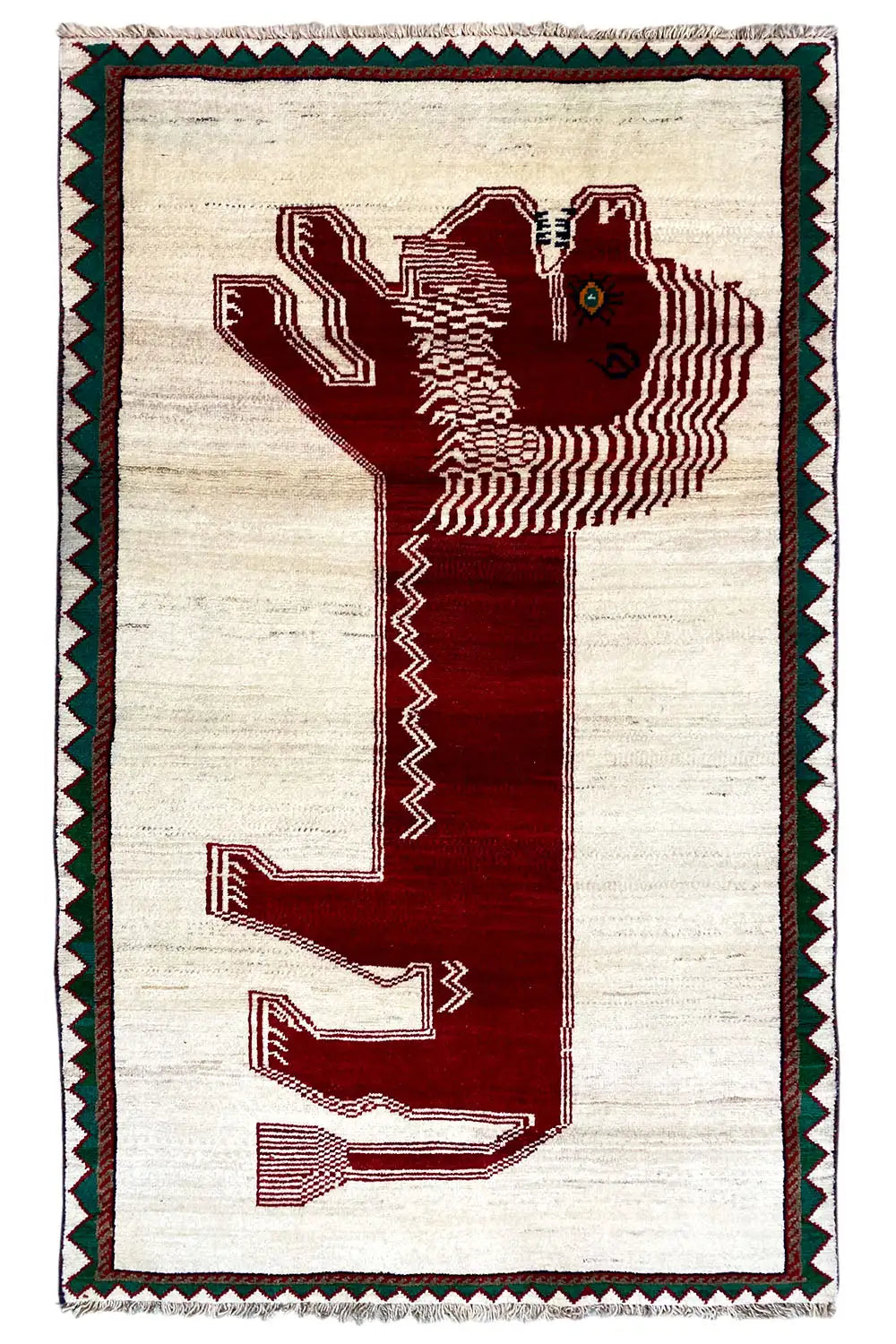  Löwen Gabbeh - 3558955815 (183x115 cm) - Premium Löwen Gabbeh from German Carpet Shop - Just €580! Shop now at German Carpet Shop