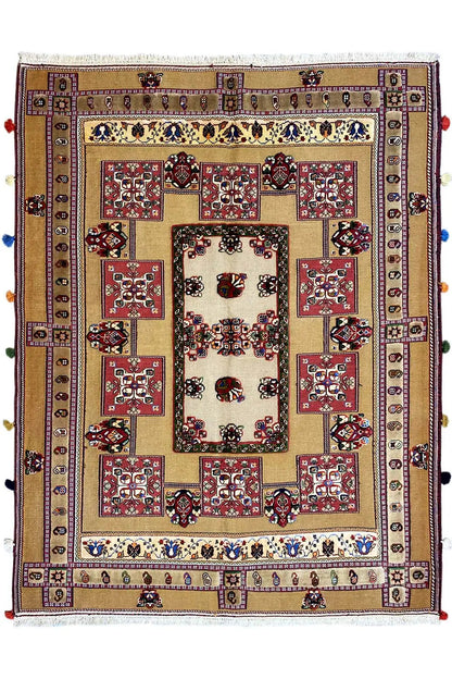  Soumakh (204x152cm) - Premium Soumakh from German Carpet Shop - Just €1295! Shop now at German Carpet Shop