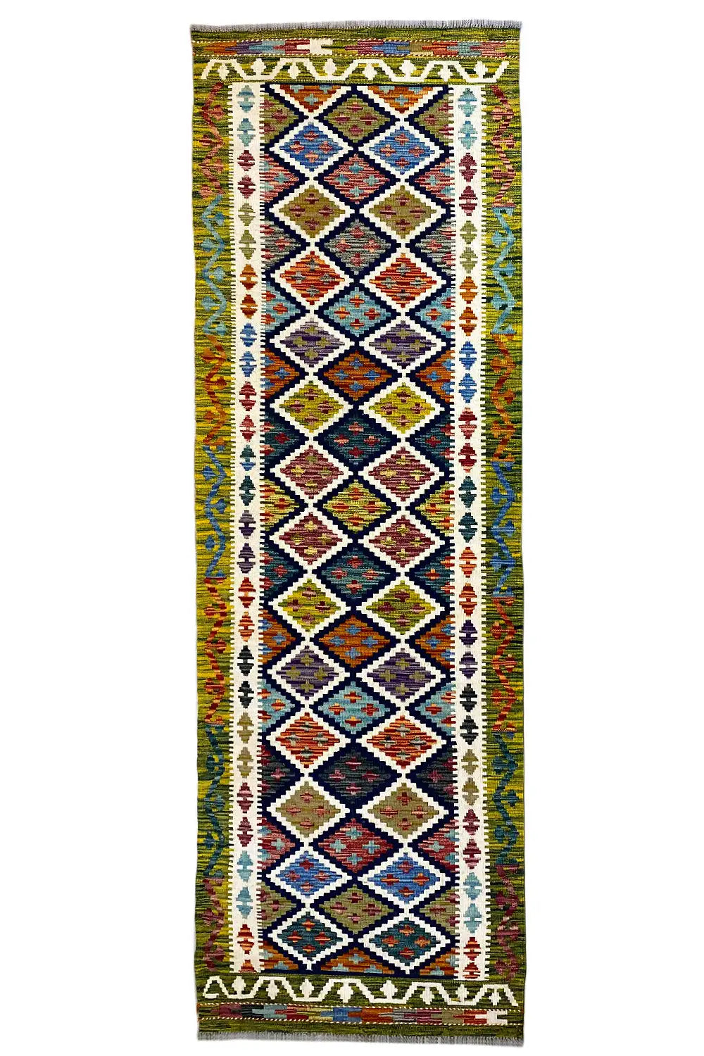 Kelim Afghan Läufer - (296x78cm) - German Carpet Shop