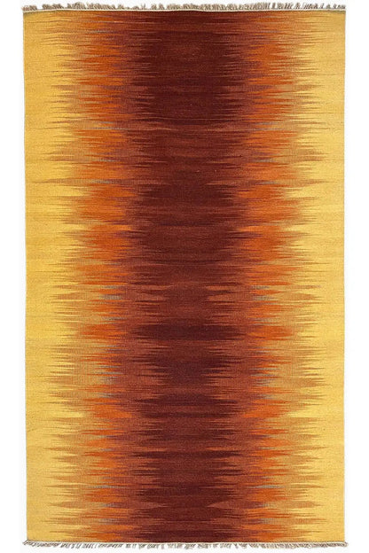 Gelber Kelim Dhurrie Teppich 160x230 cm - German Carpet Shop