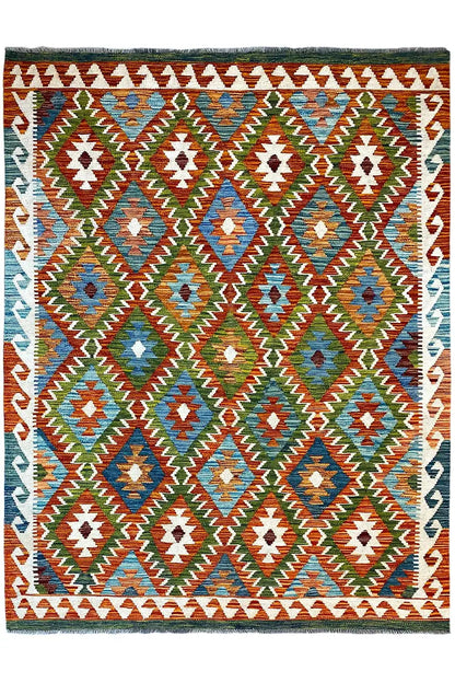 Kelim Afghan - (209x148cm) - German Carpet Shop