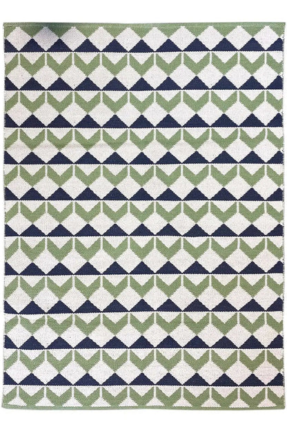 Moderne Kelim - Samak 05 Green - German Carpet Shop