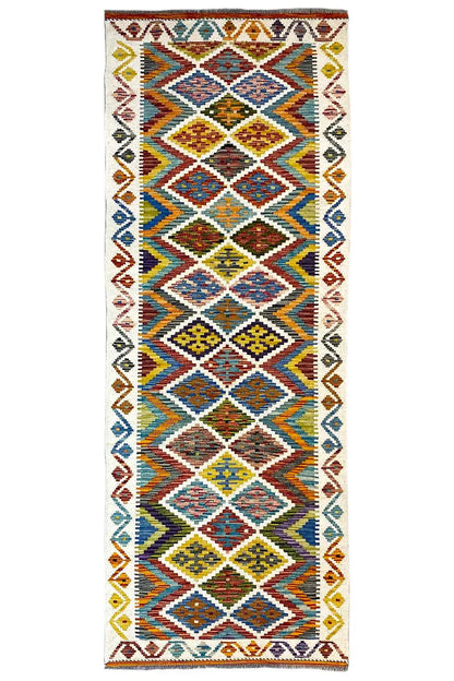 Kelim Afghan Läufer - (245x77cm) - German Carpet Shop