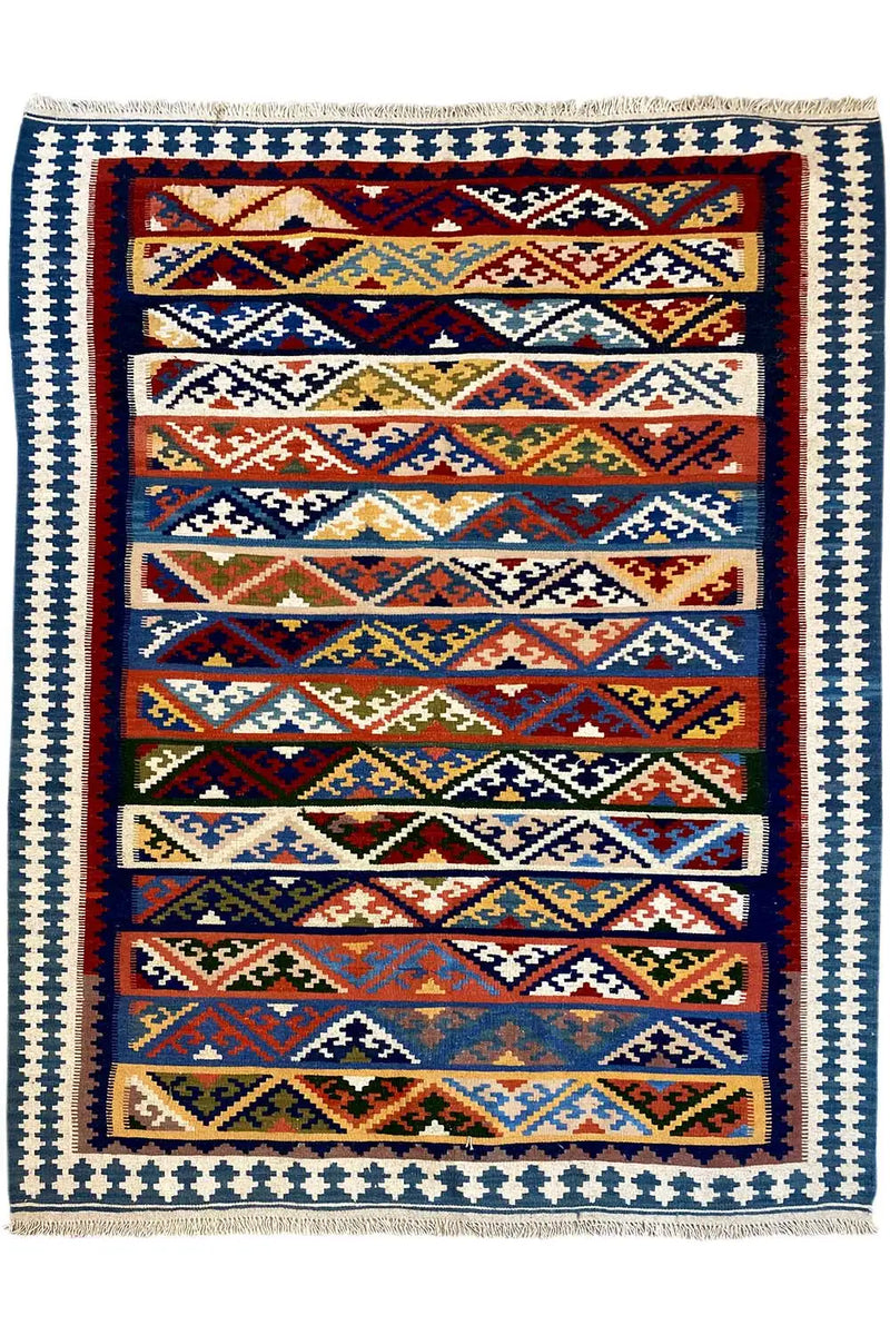 Kilim Qashqai  - 301885 (226x155cm) - German Carpet Shop
