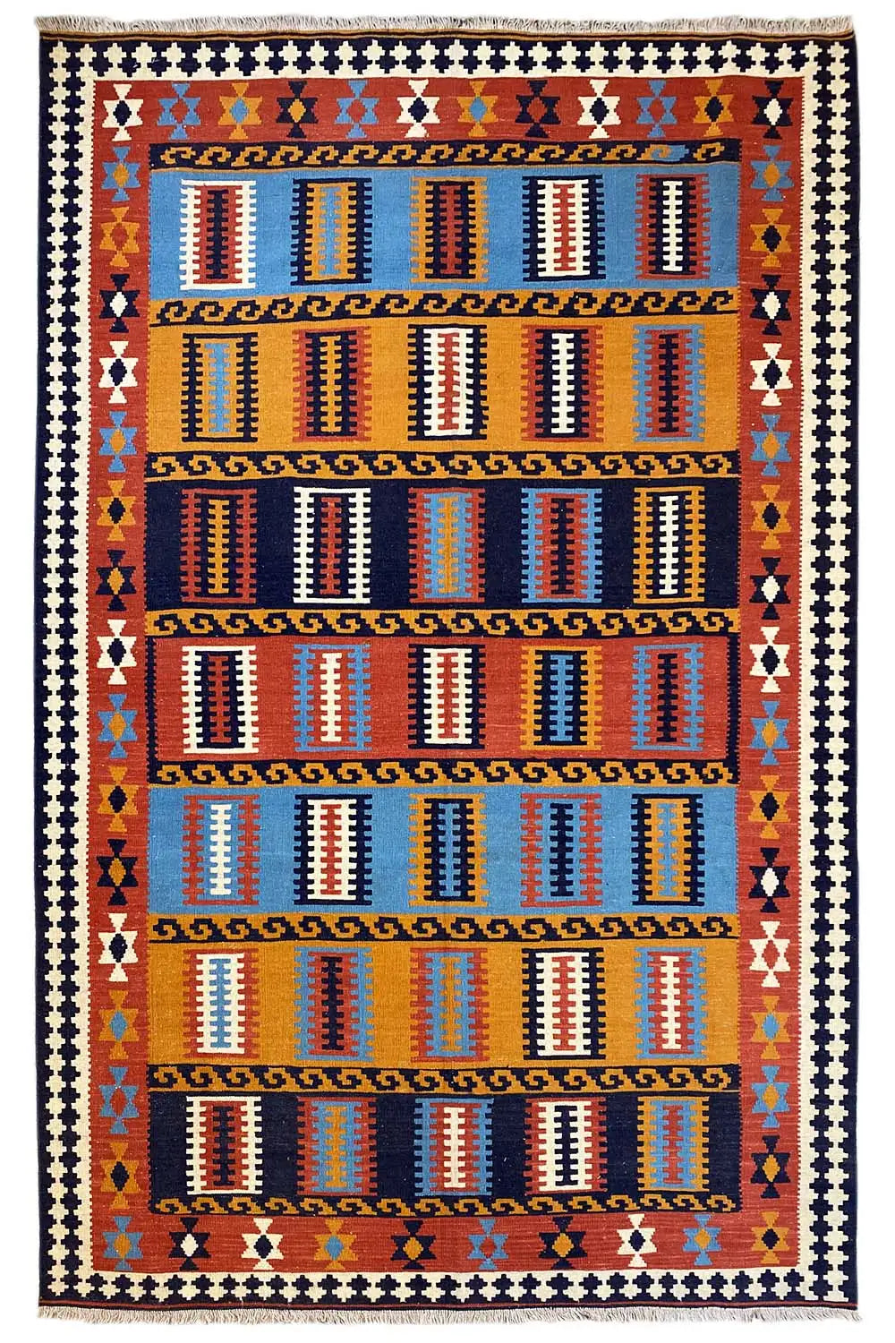 Kilim Qashqai - Multicolor 802403 253x158 cm - German Carpet Shop