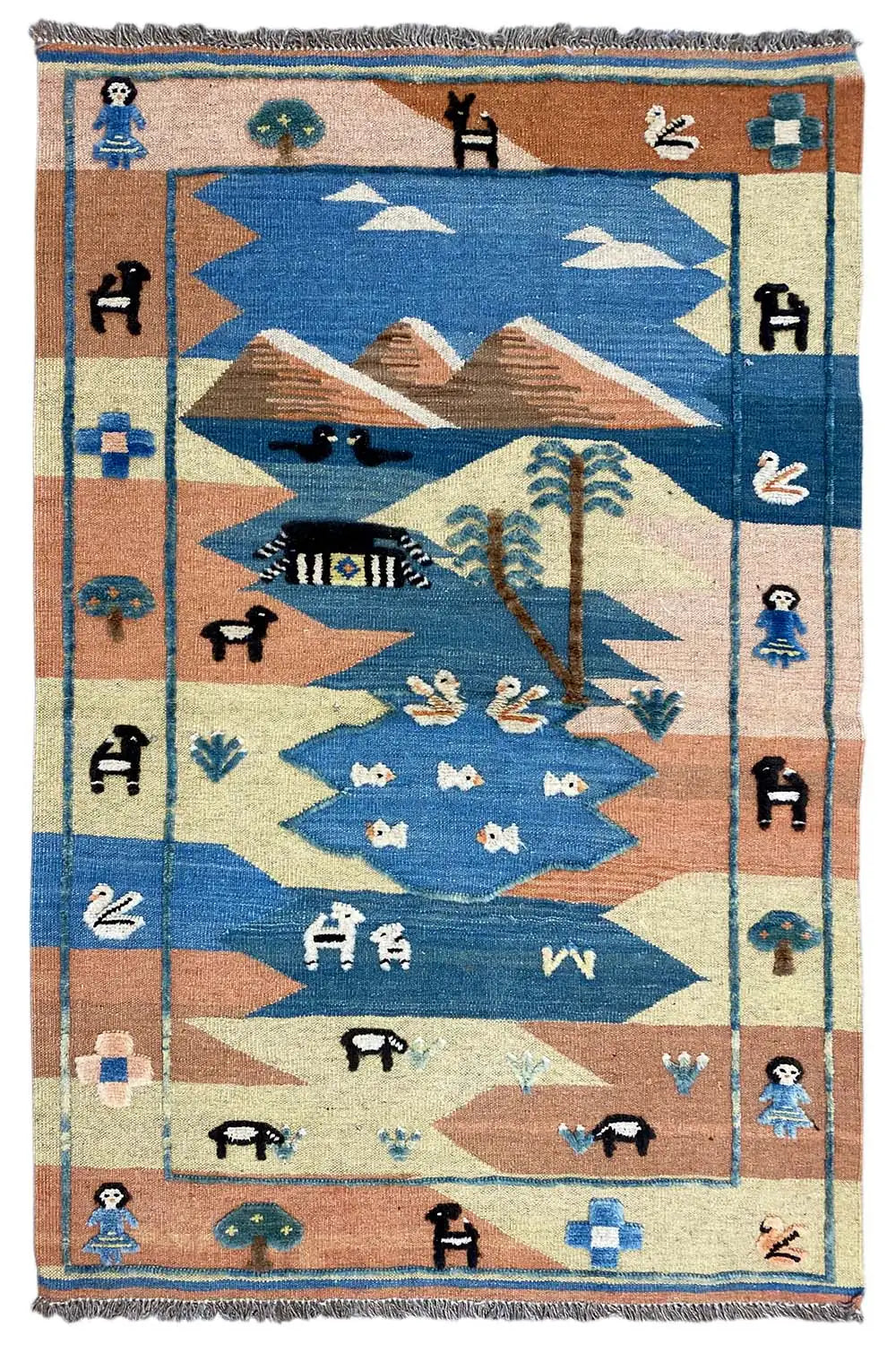  Kilim Qashqai  - 605614 (150x102 cm) - Premium Kelim from German Carpet Shop - Just €229! Shop now at German Carpet Shop